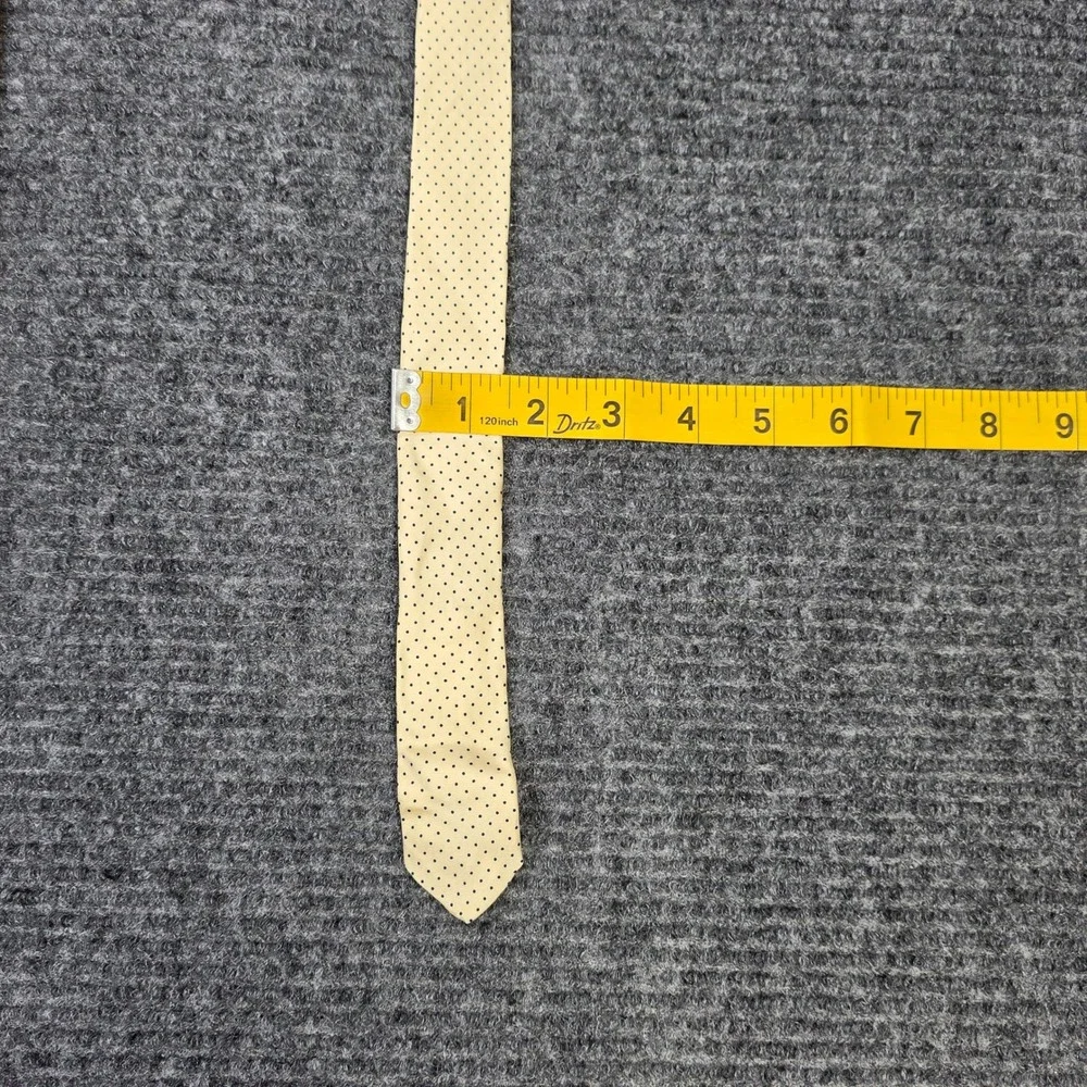 Claybrooke Silk‎ Necktie Men's Tan Black Micro Dot Pattern Classic Made in USA